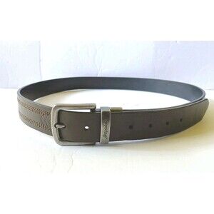 Aeropostale Reversible Leather Belt Mens XL Black Brown 52 Inches